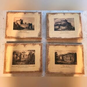 European Artwork On Burlap